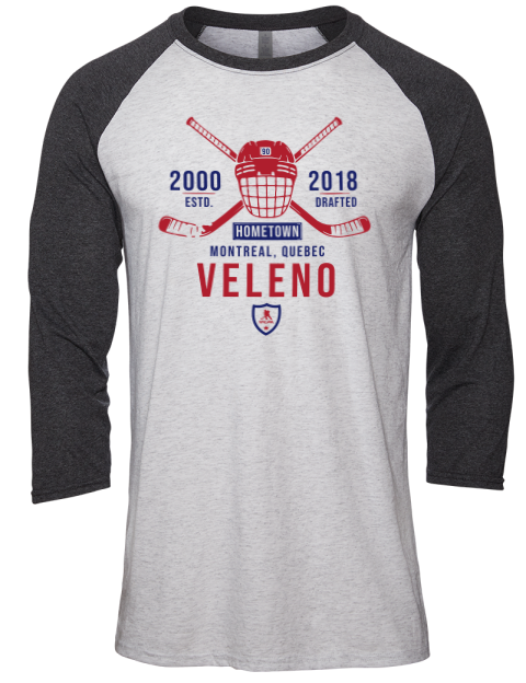 Classic Heritage Joseph Veleno Unisex Premium Three-Quarter Raglan T-Shirt | Swagsta