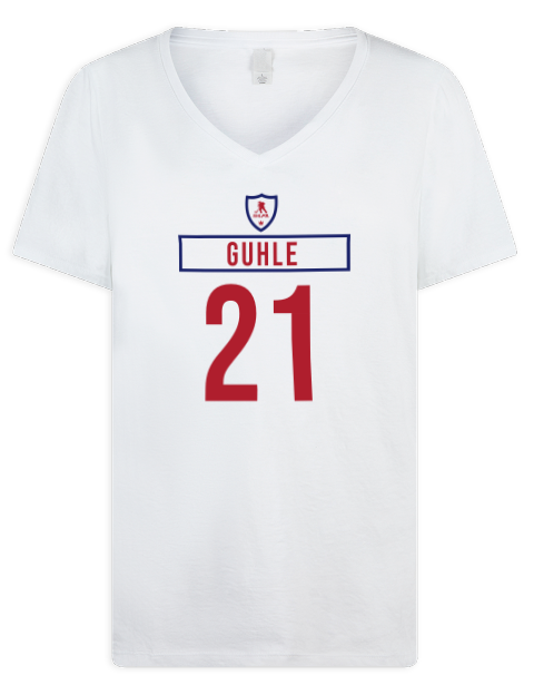 Home Jersey Kaiden Guhle Premium Ladies V-Neck T-Shirt | Swagsta