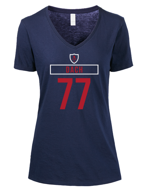Away Jersey Kirby Dach Premium Ladies V-Neck T-Shirt | Swagsta