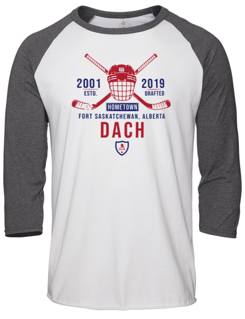 Classic Heritage Kirby Dach Unisex Premium Three-Quarter Raglan T-Shirt | Swagsta