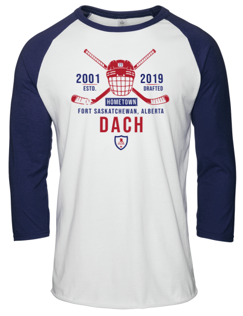 Classic Heritage Kirby Dach Unisex Premium Three-Quarter Raglan T-Shirt | Swagsta