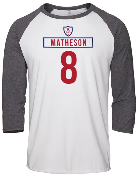Home Jersey Michael Matheson Unisex Premium Three-Quarter Raglan T-Shirt | Swagsta