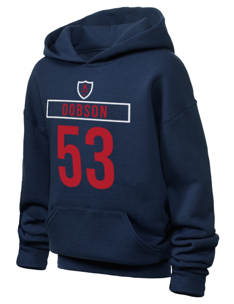 Away Jersey Noah Dobson Youth Hooded Sweatshirt | Swagsta