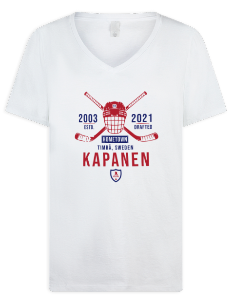 Classic Heritage Oliver Kapanen Premium Ladies V-Neck T-Shirt | Swagsta