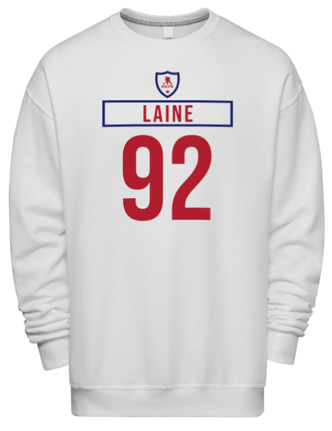 Home Jersey Patrik Laine Premium Unisex Crewneck Sweatshirt | Swagsta