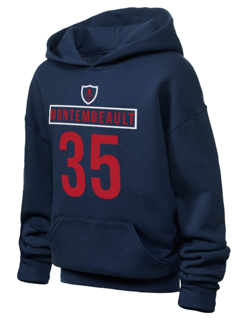 Away Jersey Samuel Montembeault Youth Hooded Sweatshirt | Swagsta