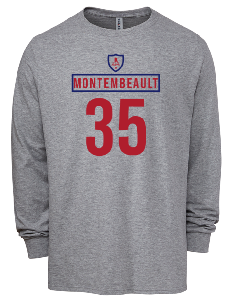Home Jersey Samuel Montembeault Men's Premium Blend Long Sleeve-T-Shirt | Swagsta
