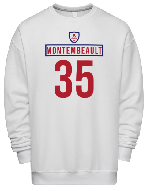 Home Jersey Samuel Montembeault Premium Unisex Crewneck Sweatshirt | Swagsta