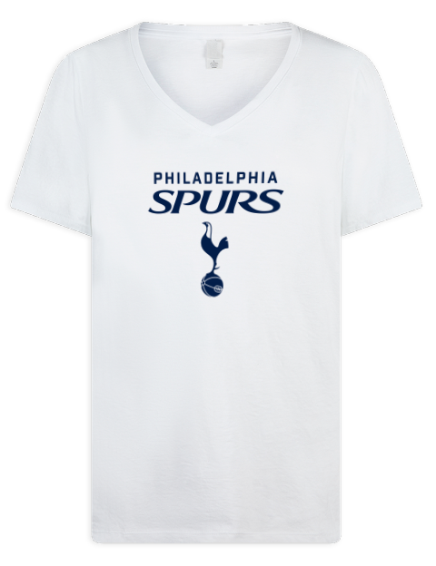 Classic Edition Philadelphia Spurs Premium Ladies V-Neck T-Shirt | Swagsta