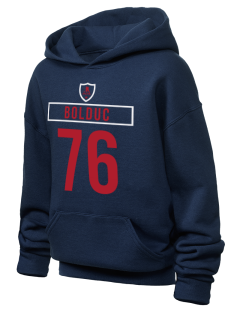 Away Jersey Zachary Bolduc Youth Hooded Sweatshirt | Swagsta