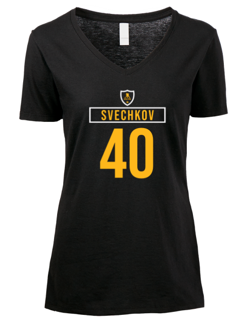 Away Jersey Fedor Svechkov Premium Ladies V-Neck T-Shirt | Swagsta