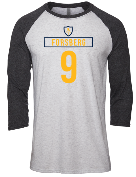 Home Jersey Filip Forsberg Unisex Premium Three-Quarter Raglan T-Shirt | Swagsta