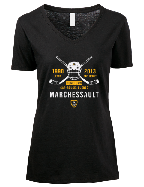 Heritage Jonathan Marchessault Premium Ladies V-Neck T-Shirt | Swagsta