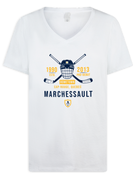 Classic Heritage Jonathan Marchessault Premium Ladies V-Neck T-Shirt | Swagsta