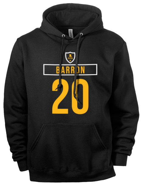Away Jersey Justin Barron Eco Premium Unisex Hooded Sweatshirt | Swagsta