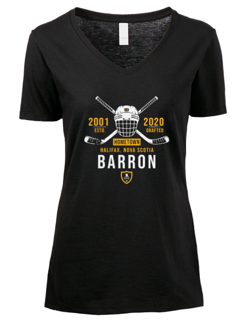 Heritage Justin Barron Premium Ladies V-Neck T-Shirt | Swagsta