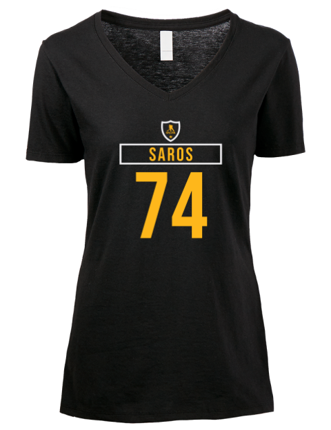 Away Jersey Juuse Saros Premium Ladies V-Neck T-Shirt | Swagsta