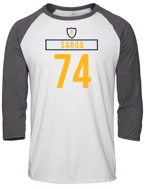 Home Jersey Juuse Saros Unisex Premium Three-Quarter Raglan T-Shirt | Swagsta