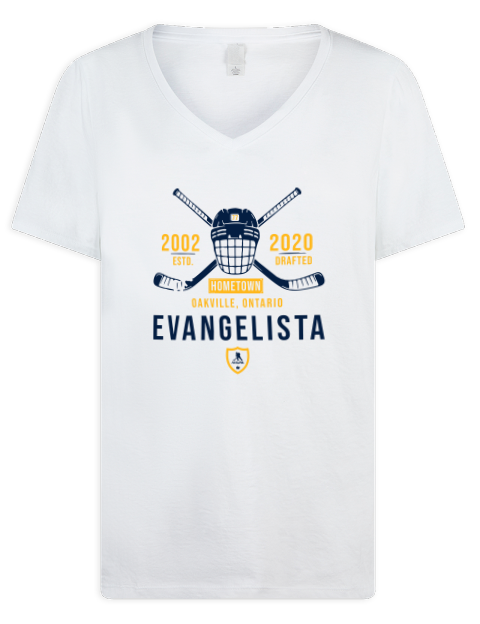 Classic Heritage Luke Evangelista Premium Ladies V-Neck T-Shirt | Swagsta