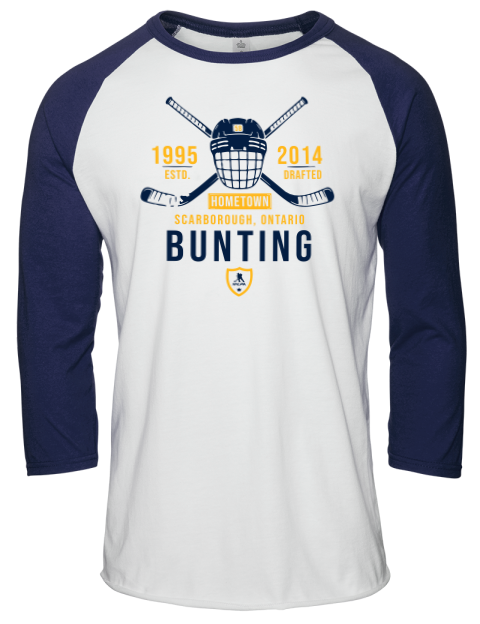 Classic Heritage Michael Bunting Unisex Premium Three-Quarter Raglan T-Shirt | Swagsta