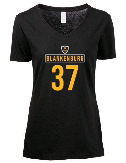 Away Jersey Nick Blankenburg Premium Ladies V-Neck T-Shirt | Swagsta