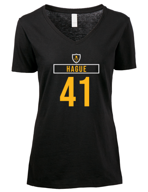 Away Jersey Nicolas Hague Premium Ladies V-Neck T-Shirt | Swagsta