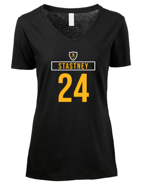 Away Jersey Spencer Stastney Premium Ladies V-Neck T-Shirt | Swagsta