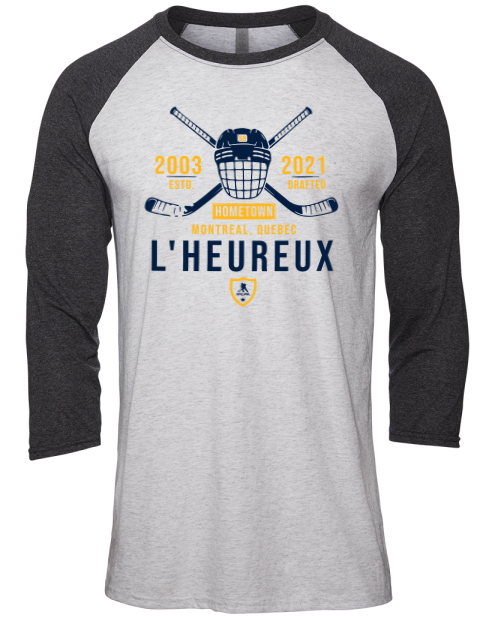 Classic Heritage Zachary Lheureux Unisex Premium Three-Quarter Raglan T-Shirt | Swagsta