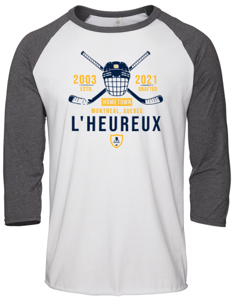 Classic Heritage Zachary Lheureux Unisex Premium Three-Quarter Raglan T-Shirt | Swagsta