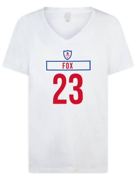 Home Jersey Adam Fox Premium Ladies V-Neck T-Shirt | Swagsta