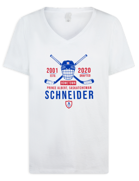 Classic Heritage Braden Schneider Premium Ladies V-Neck T-Shirt | Swagsta