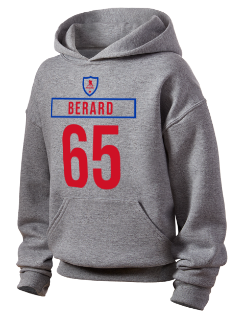 Home Jersey Brett Berard Youth Hooded Sweatshirt | Swagsta