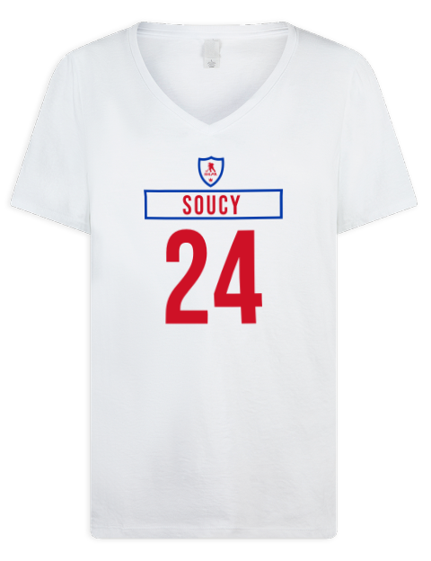 Home Jersey Carson Soucy Premium Ladies V-Neck T-Shirt | Swagsta