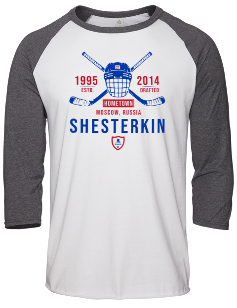 Classic Heritage Igor Shesterkin Unisex Premium Three-Quarter Raglan T-Shirt | Swagsta