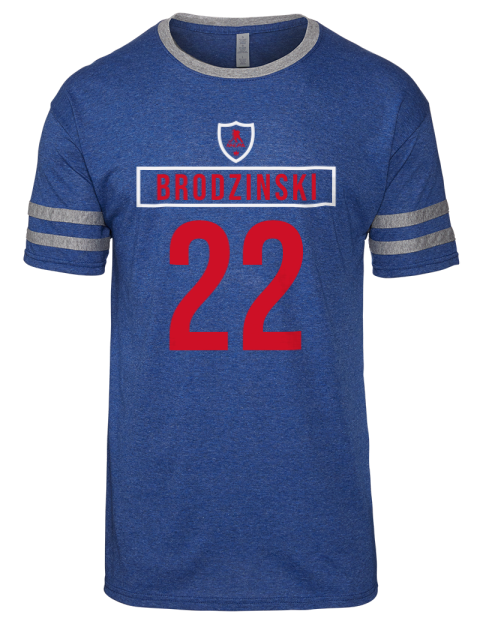 Away Jersey Jonny Brodzinski Men's Tri-Blend T-Shirt | Swagsta