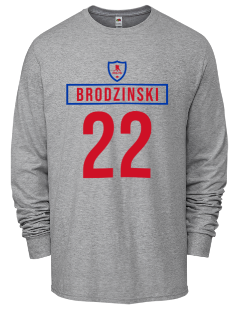 Home Jersey Jonny Brodzinski Men's Long-Sleeve T-Shirt | Swagsta