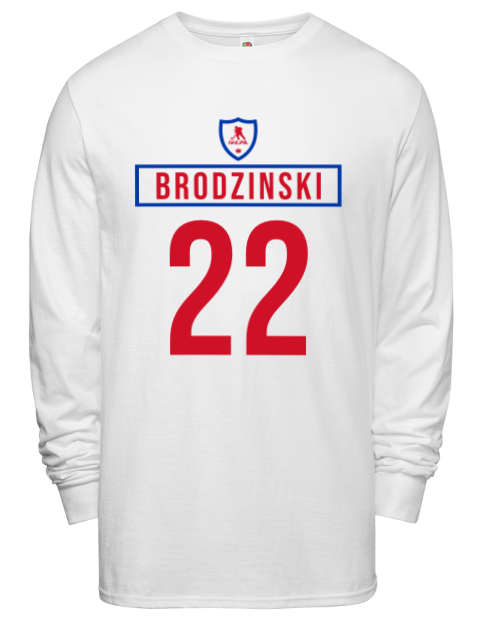 Home Jersey Jonny Brodzinski Men's Long-Sleeve T-Shirt | Swagsta