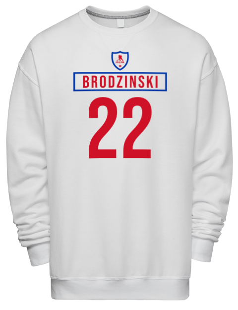 Home Jersey Jonny Brodzinski Premium Unisex Crewneck Sweatshirt | Swagsta