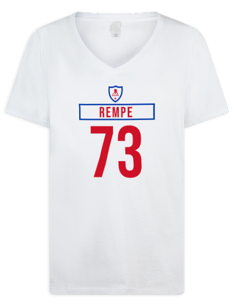 Home Jersey Matt Rempe Premium Ladies V-Neck T-Shirt | Swagsta