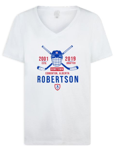 Classic Heritage Matthew Robertson Premium Ladies V-Neck T-Shirt | Swagsta