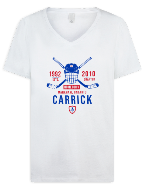 Classic Heritage Sam Carrick Premium Ladies V-Neck T-Shirt | Swagsta