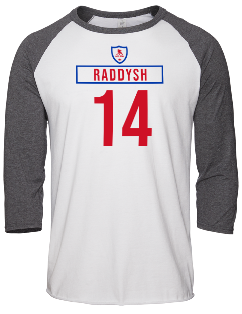 Home Jersey Taylor Raddysh Unisex Premium Three-Quarter Raglan T-Shirt | Swagsta