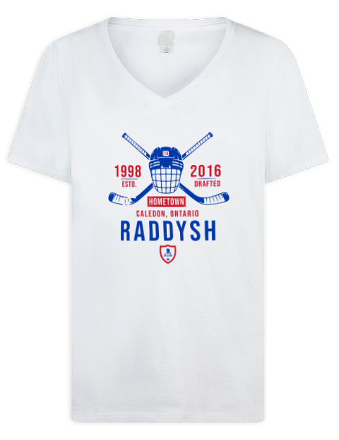Classic Heritage Taylor Raddysh Premium Ladies V-Neck T-Shirt | Swagsta