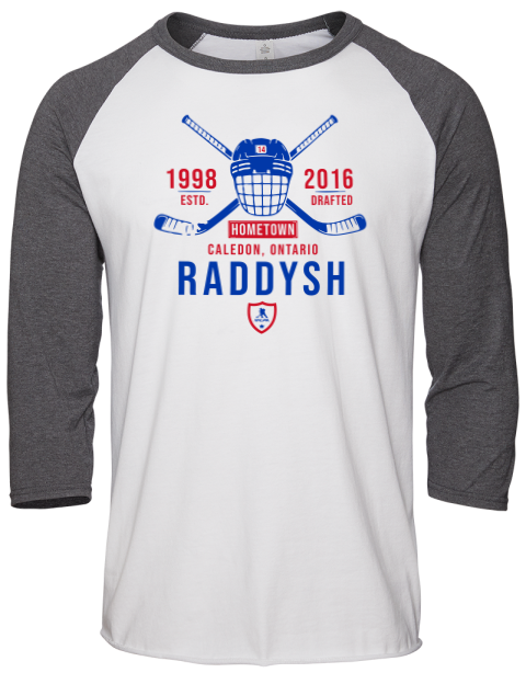 Classic Heritage Taylor Raddysh Unisex Premium Three-Quarter Raglan T-Shirt | Swagsta