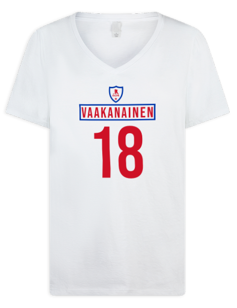 Home Jersey Urho Vaakanainen Premium Ladies V-Neck T-Shirt | Swagsta