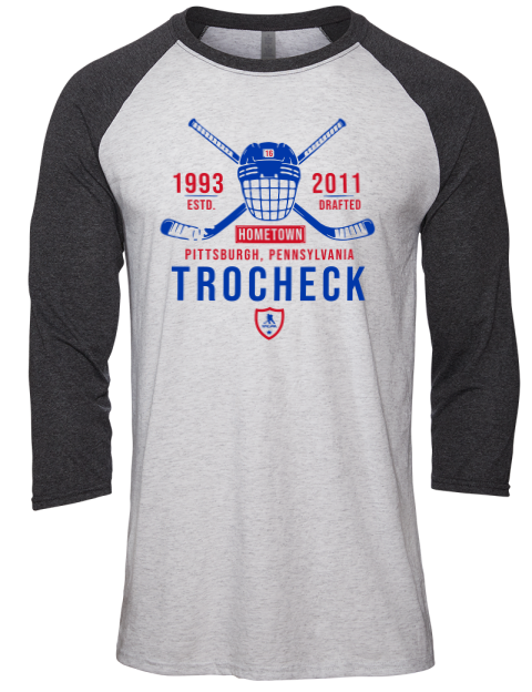 Classic Heritage Vincent Trocheck Unisex Premium Three-Quarter Raglan T-Shirt | Swagsta