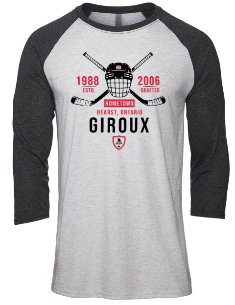 Classic Heritage Claude Giroux Unisex Premium Three-Quarter Raglan T-Shirt | Swagsta