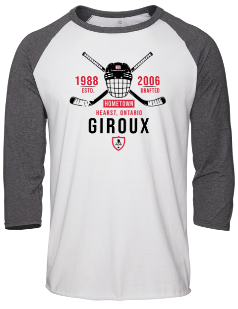 Classic Heritage Claude Giroux Unisex Premium Three-Quarter Raglan T-Shirt | Swagsta