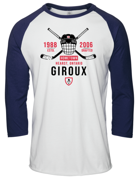 Classic Heritage Claude Giroux Unisex Premium Three-Quarter Raglan T-Shirt | Swagsta