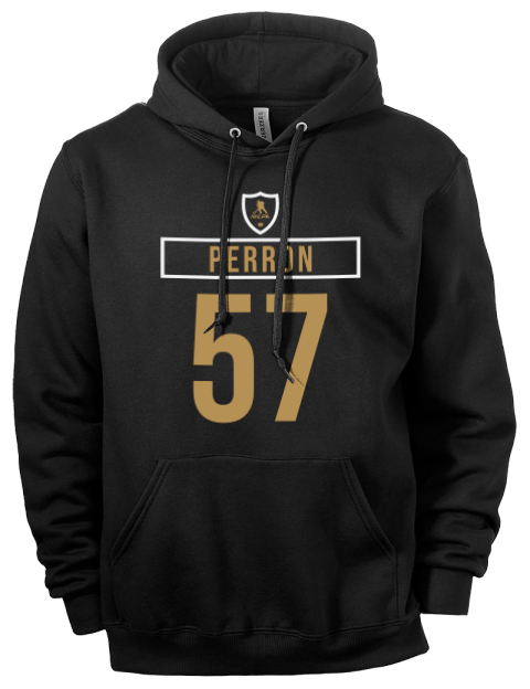 Away Jersey David Perron Eco Premium Unisex Hooded Sweatshirt | Swagsta